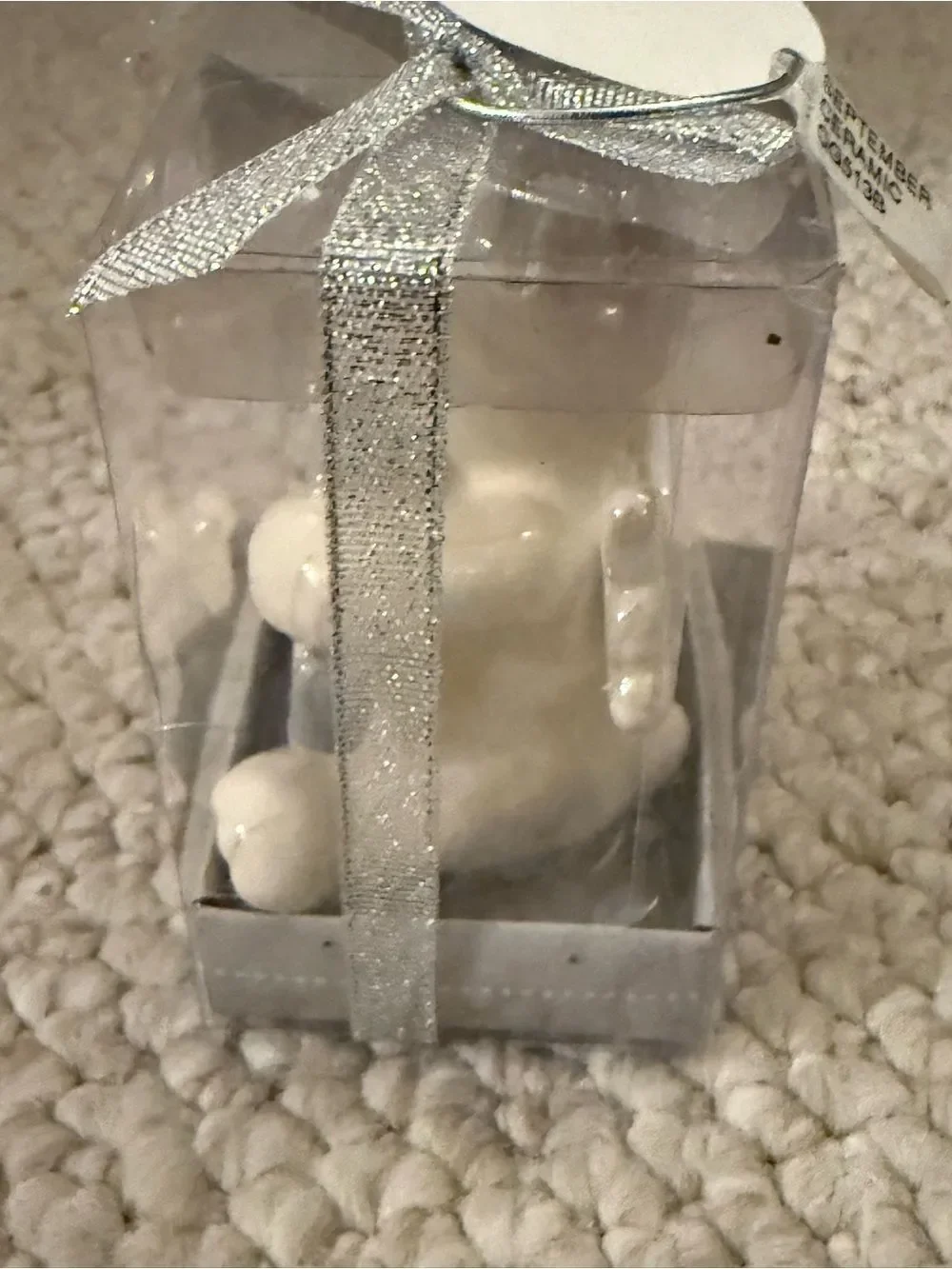 Grasslands Road White Ceramic Bear Angle Figurine Month of September COLLECTOR’s